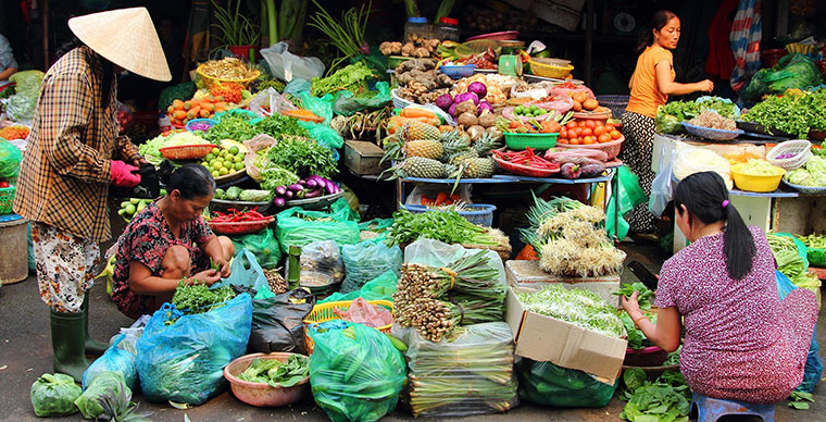 Mercado de Dong Ba en Hue