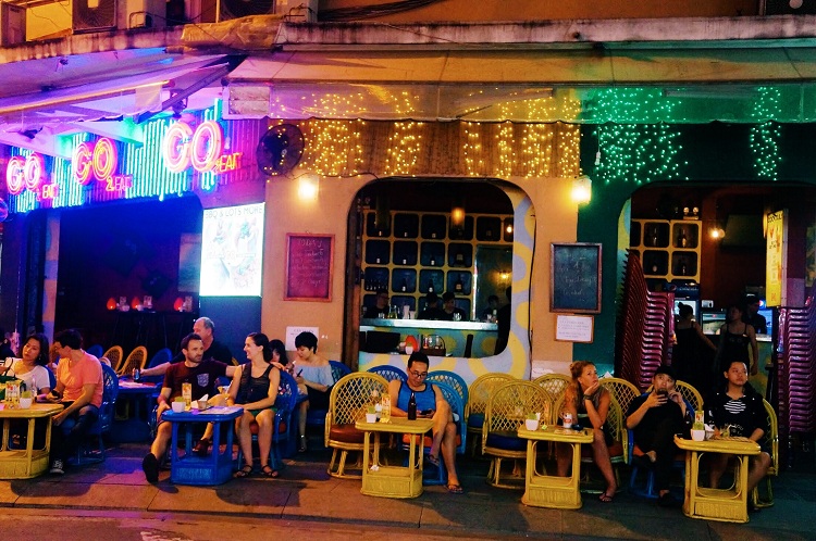 Calle Bui Vien en Saigon Vietnam 