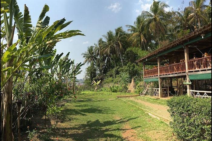 Casa de bambu en Laos
