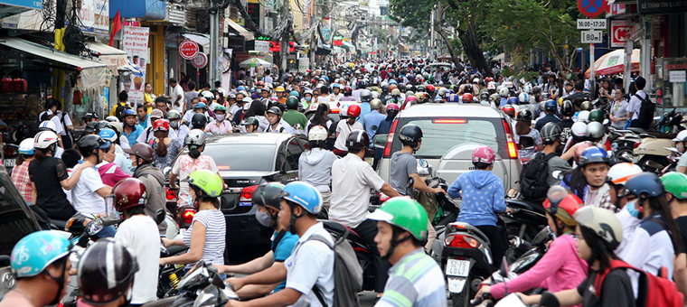 Circulacion caotica en Saigon