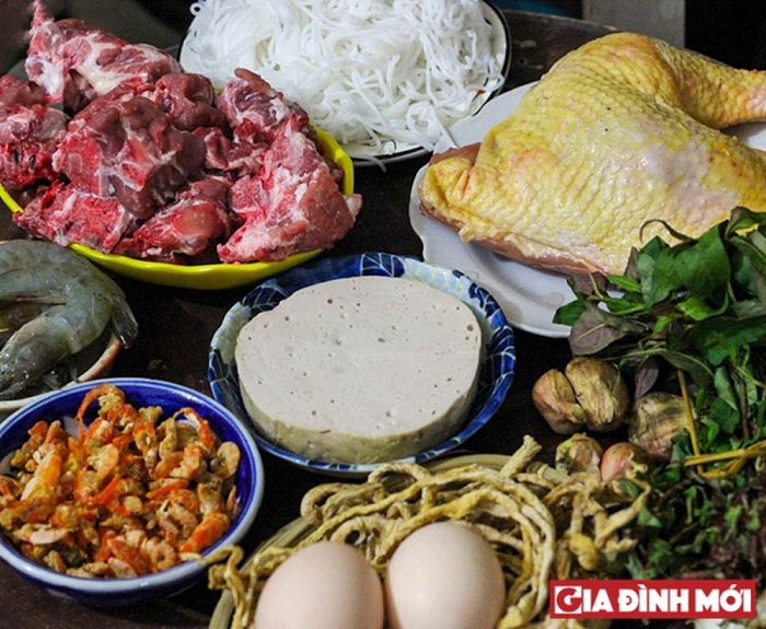 Ingredientes del Bun Tahng Hanoi
