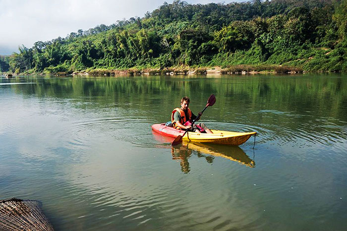 Paseo en kayak en Don Det Laos