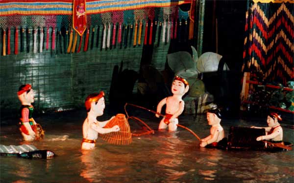 Marionetas de pescadores de Hanoi 