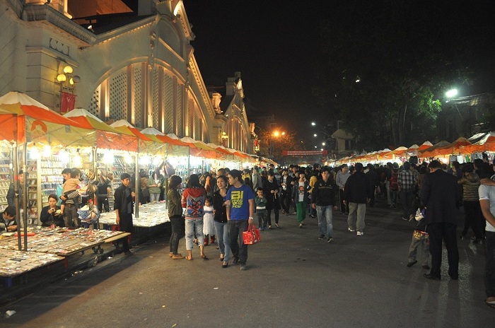 El mercado de Dong Xuan en Hanoi
