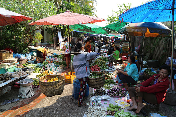 Mercado local en Houay Say