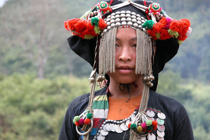 Traje tipico de una minoria etncia en Phonsaly Laos