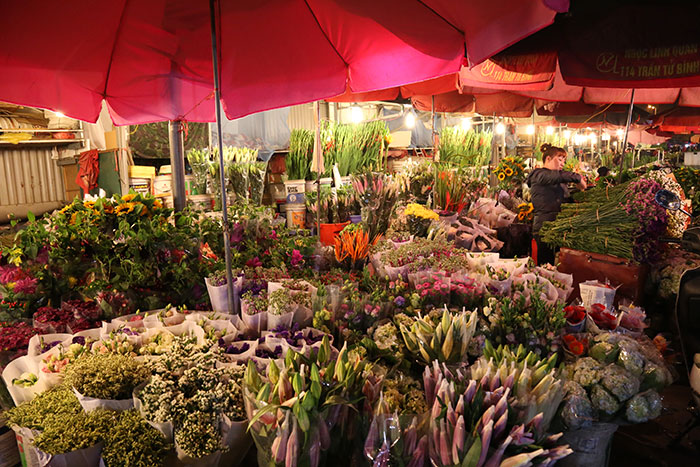 El mercado de flores de vietnam