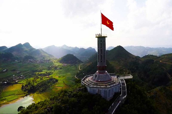 La torre de la bandera de Lung Cu en ha Giang