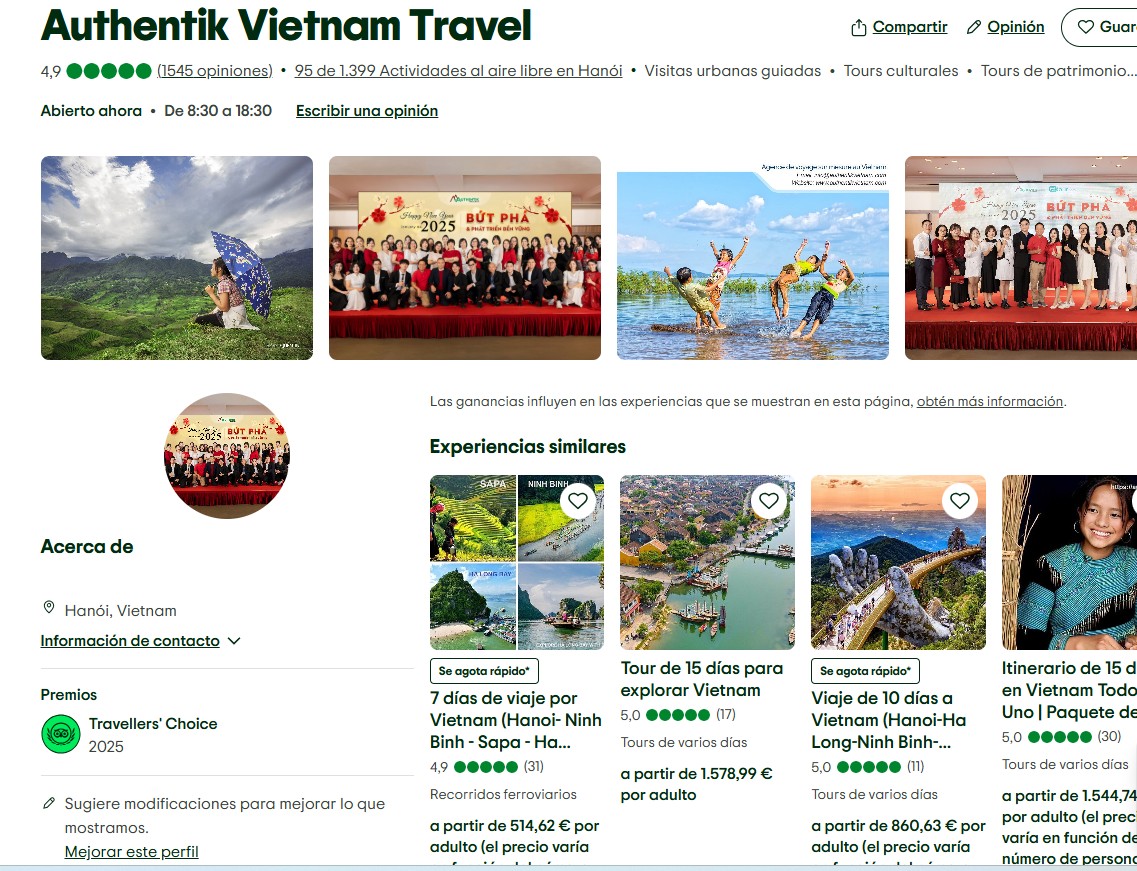 Authentik Vietnam en Tripadvisor